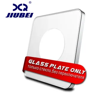 

jiubei Luxury White Pearl Crystal Glass, 80mm*80mm, EU standard, Single Glass Panel For Wall Switch Socket, DIY spare parts