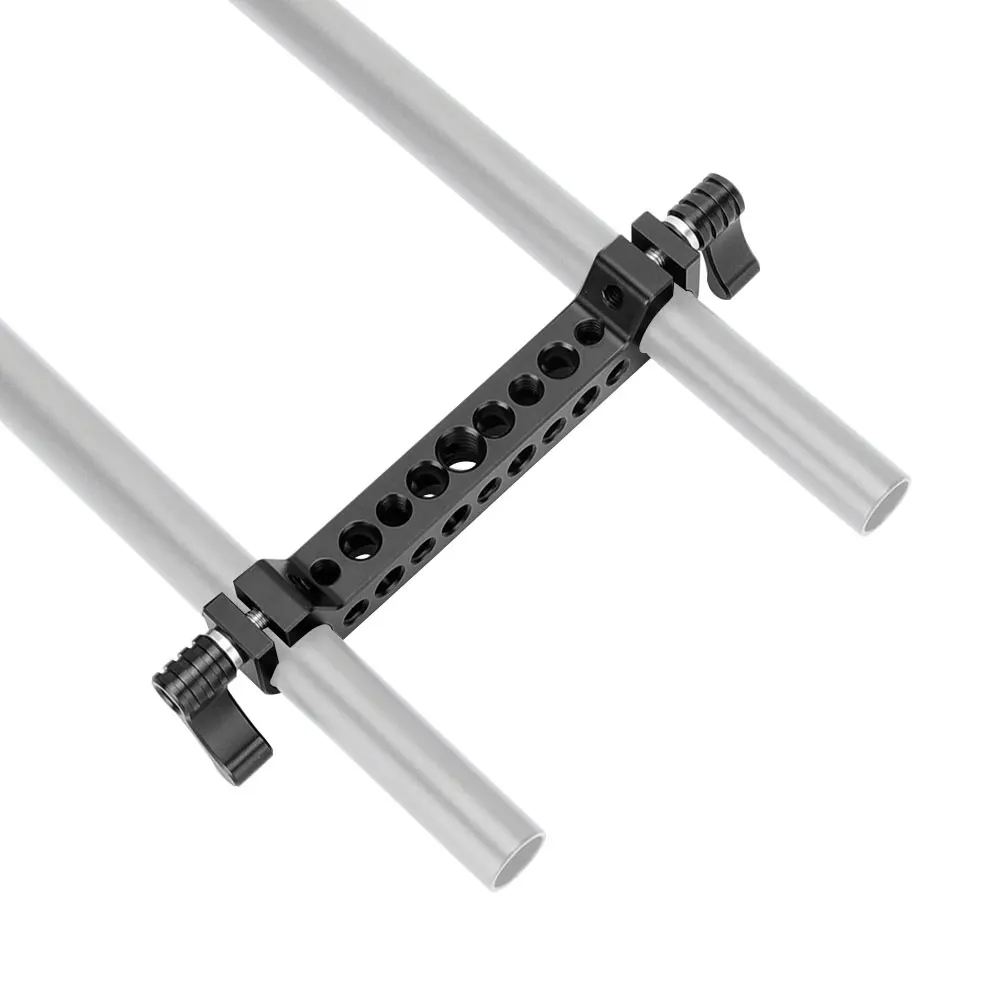 KIMRIG 15mm Schiene Dual Rod Clamp Mit 1/4 3/8 Zoll Gewinde Löcher Für DLSR Kamera Rig Käfig 15mm schiene Rig Käfig Basis Platte – Detail 5