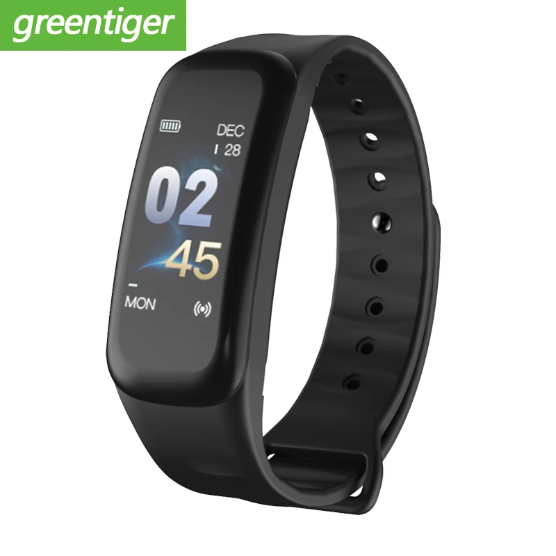 

C1 Smart Bracelet Color Screen Blood Pressure Heart Rate Monitor Sport Fitness Tracker Wristband Smart Band For Android IOS