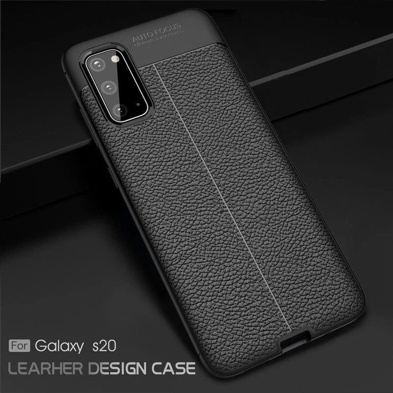 Чехол для телефона Samsung Galaxy S20 кожаный стильный ультра ТПУ Роскошный силиконовый