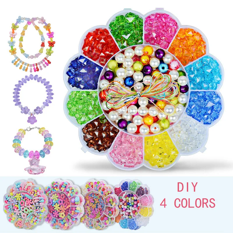 Children Bracelets for Girls Diy Toys for Children Handmade Necklace Girl Handmade Beading  Bracelets Diy Interactive Toys