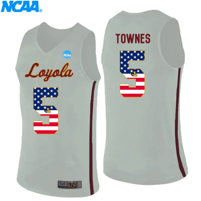 Новое поступление высокое качество Loyola(Chi) Ramblers Лукас вильямсон#1 Towns#5 футболки для колледжа Ограниченная серия майки S-XXXL