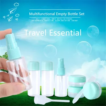 

8Pcs/Set Mini Portable Cosmetic Refillable Bottles Plastic Transparent Empty Multi-function Makeup Container Travel Accessories
