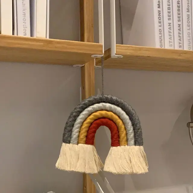 Macrame Rainbow Wall Hanging Home Decoration Boho Room Decor Hand-woven Tapestry 1