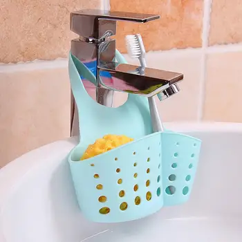 

Wall-Mounted Multifunctions Kitchen Sink Plastic Water Drainer Hanging Portable Basket Adjustable Container