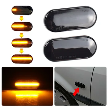 

LED Dynamic Turn Signal Side Marker Light Sequential Blinker Light For Volkswagen VW Bora Golf 3 4 Passat Polo Seat Skoda Ford