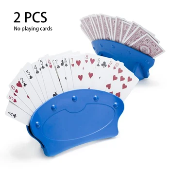 

2pcs Home Lazy Poker Seat Playing Card Holder Kids Portable Hands Free Arthritis Prevent Game Organizes Party Entertainment