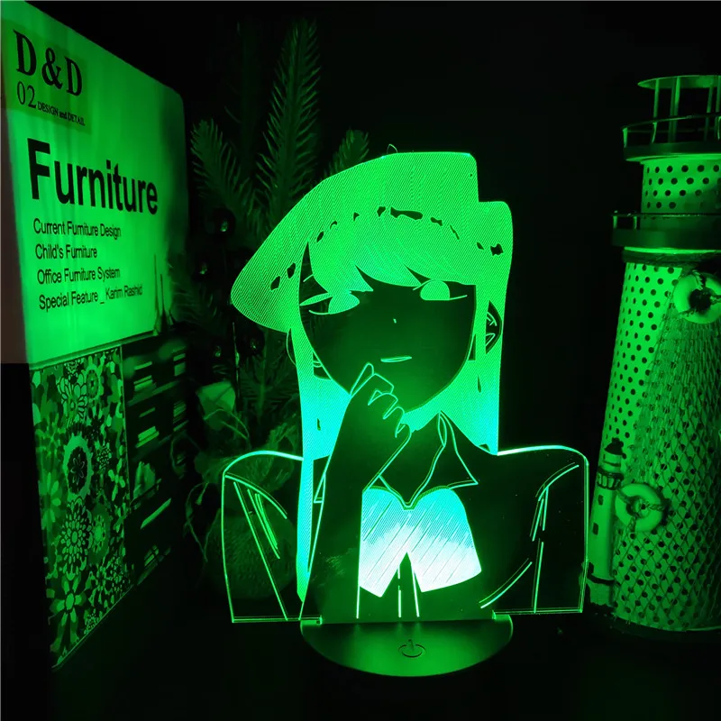 star wars night light Komi Can't Communicate Komi Shouko 3D Anime Lamp 7 Color Change Lampara Komi-san wa Comyushou desu Night Lights For Bedroom hatch night light