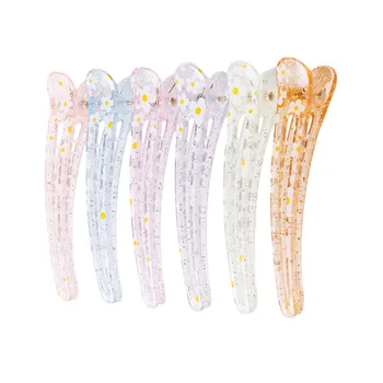 

12Pcs/Lot Professional Alligator Hair Clip For Women Plastic Bobby Pin Hairpins Printing Hair Clips For Girls Styling Tools