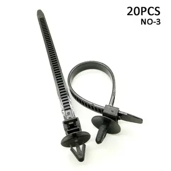 

100x Fasteners Mixed Nylon Cable Car Wire Harness Line Fastener Zip Clip Band Automotive cable tie Durable 2020 Hot