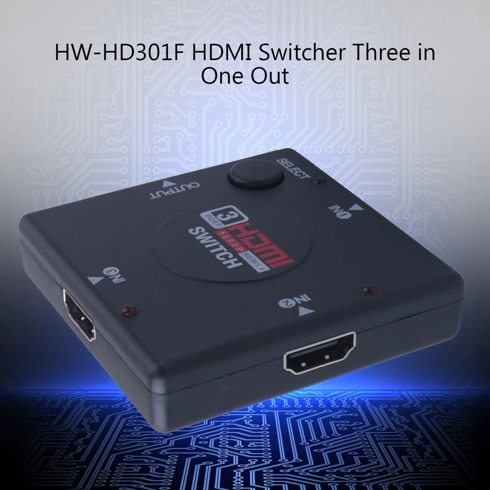 Full HD 1080P Мини 3 порта HDMIv1.3 переключатель порта HDMI коммутатор разделитель Vedio усилитель три резки один видео конвертер