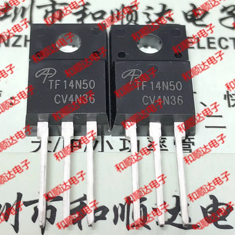 /5 предметов в лоте, TF14N50 AOTF14N50 TO-220F 500V 14A