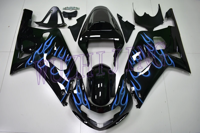 Набор для всего тела GSXR600 GSXR750 GSXR1000 2002 мотоцикл обтекатель GSXR600 GSXR750 GSXR1000 2003 цвет: черный, синий Рамка 2000-2003 K1-2