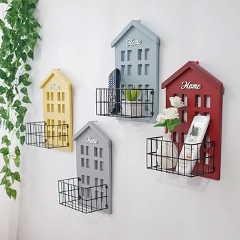 

New Wood Vintage Wooden Storage Racks Wall Hanging Decorative Storage Box Flower Pot House Storage Rack Home Storage Decoration