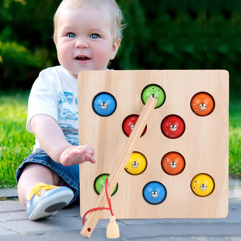 2 в 1 детская игрушка montessori 3D поймать насекомых деревянный магнитный ловить рыбу насекомых вид рыбалка игра Развивающие детские игрушки