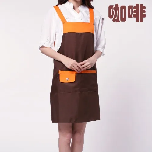 Официант Комбинезоны для мужчин и женщин фартук кухня выпечки моды водонепроницаемый талии милый корейский Пользовательские печати