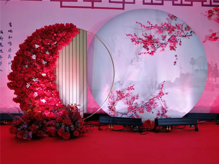 Bebe fiesta boda аксессуары decoracion de hierro forjado anillo redondo arco telon de fondo redondo arco cesped seda искусственные