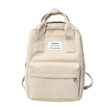 

Fashion Rucksack Corduroy Backpack Casual College School Daypack for Teenager 23GE