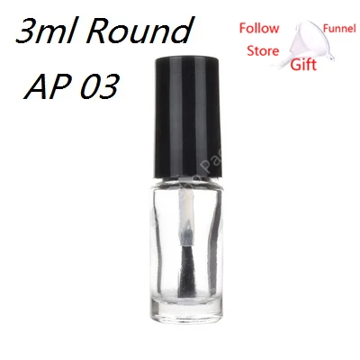 AP-03 20 шт./лот, 3 мл, 4 мл, 5 мл, 7 мл, 10 мл, 15 мл, пустая бутылка для лака для ногтей «сделай сам», косметические контейнеры, стеклянные бутылки с кистью для ногтей - Цвет: AP-03