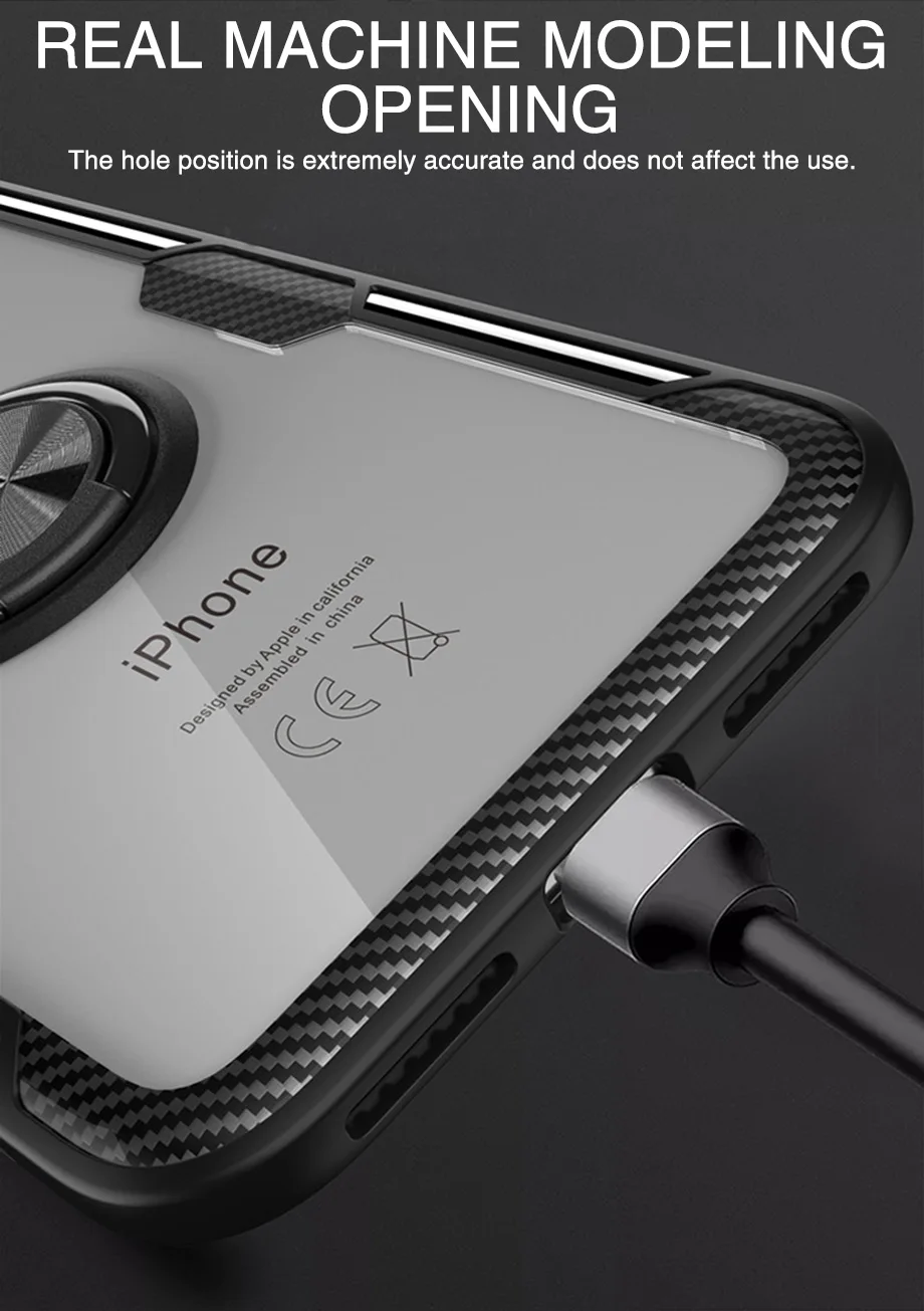 Для iphone 6, 6 S, 7, 8 Plus, X, XS MAX, XR, все включено, чехол, жесткий, с кольцом, с подставкой, магнит, прозрачный, защитный чехол для 11 Pro Max