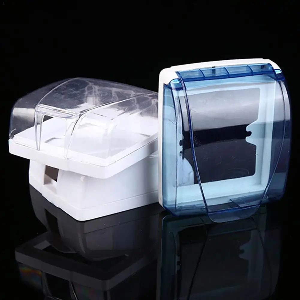 Plastic Wall Switch Waterproof Cover Box Wall Light Panel Socket Doorbell Flip Cover Clear Bathroom Kitchen High Qulaity