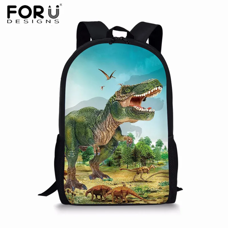 FORUDESIGNS Jurassic World детские школьные ранцы для мальчиков T-rex рюкзак в виде динозавра первичные Детские рюкзаки детская сумка на подарок Mochilas - Цвет: Z4244C