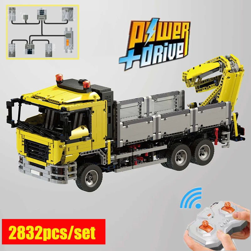 NEW LeGINGlys Technic MOC-4156 MAN Transport Truck Power Function RC Motor vehicle Building Blocks Toys Educational Kids Gifts | Игрушки и