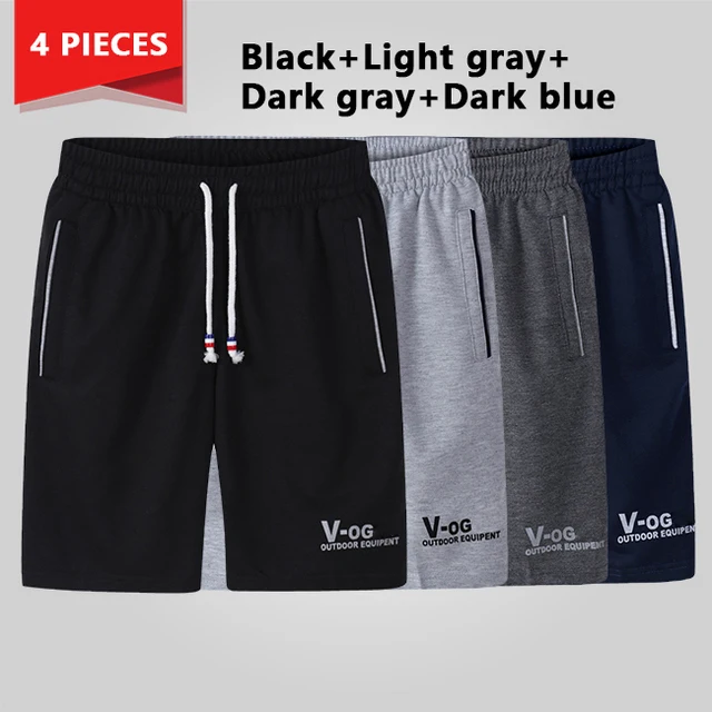 mens casual summer shorts 4PC Summer Shorts Men 2020 Casual Shorts Trunks Fitness Workout Beach Shorts Man Breathable Cotton Gym Short Trousers Sweatpants casual shorts Casual Shorts