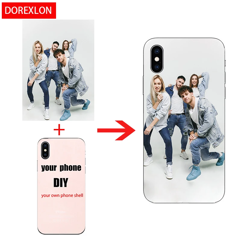 Мягкий силиконовый чехол для телефона DOREXLON DIY с логотипом на задней панели Sony Xperia