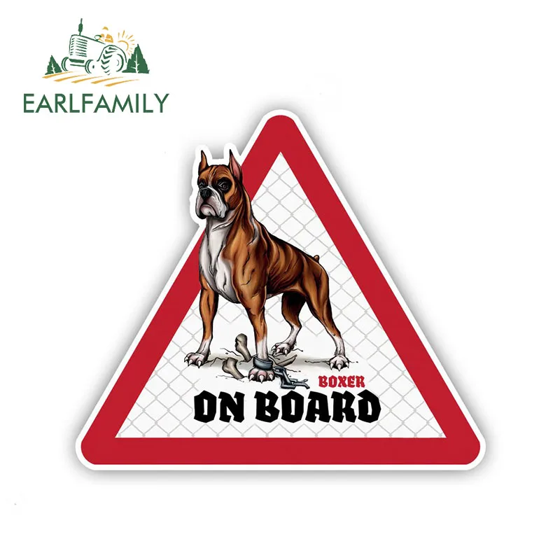 EARLFAMILY 12 см x 10 5 боксерские наклейки на автомобиль собаки аксессуары для домашних