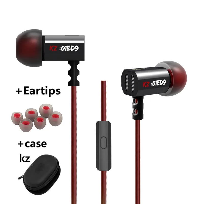 black mic Case ET KZ ED9 сопла наушники тяжелый бас Музыка гарнитура fever HiFi цинковый сплав металлические наушники ED12 ES3 ES4 ZST AS12 ED2 ZS3 ZS6 ZSN - Цвет: black mic Case ET