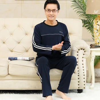 

Men Pyjama Set Soft Long Seleeve 2 Pcs Sleepwear Suit 2020 New Male Sleep Clothing Night Home Wear Casual Pajama Pijama Hombre