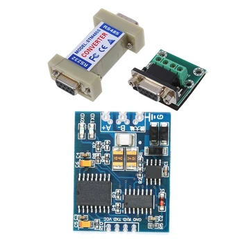 

2Pcs Converter: 1 Pcs 9 PIN DB9 RS-232 to RS-485 Adapter Interface Converter & 1 Pcs TTL to RS485 Module RS485 Signal Converter