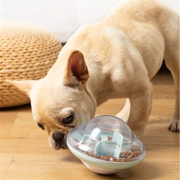 

Interactive Cat Dogs Toys Flying Saucer Tumbler Leaking Food Ball Funny Cat Leaking Slow Food Toys Playing Training Pet Supplies