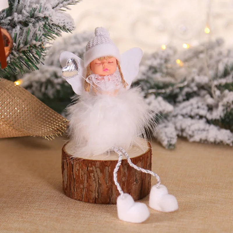 

New Cute Angel Christmas Tree Ornament Pendant Kawaii Girl Doll New Year Xmas Hanging Christmas Decoration For Home Kids Gift