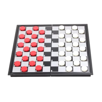 

Magnetic Chess Backgammon Chess set Pieces Portable Chessboard Plastic Checkers Board Game 25cm * 25cm