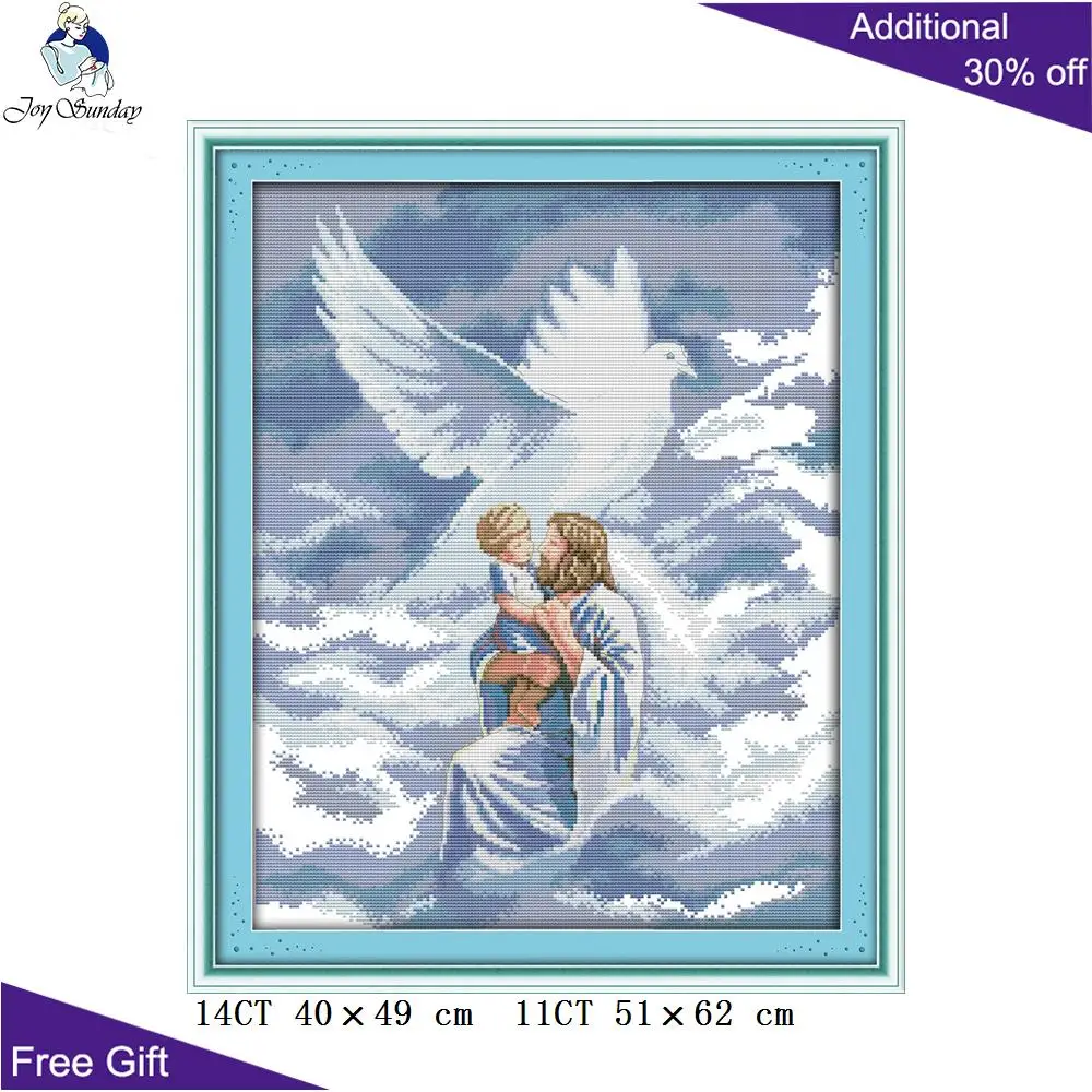 Вышивка крестом Joy Sunday Jesus R429(4)R512R530(5)R564 14CT11CT домашний декор крест с ангелами|joy