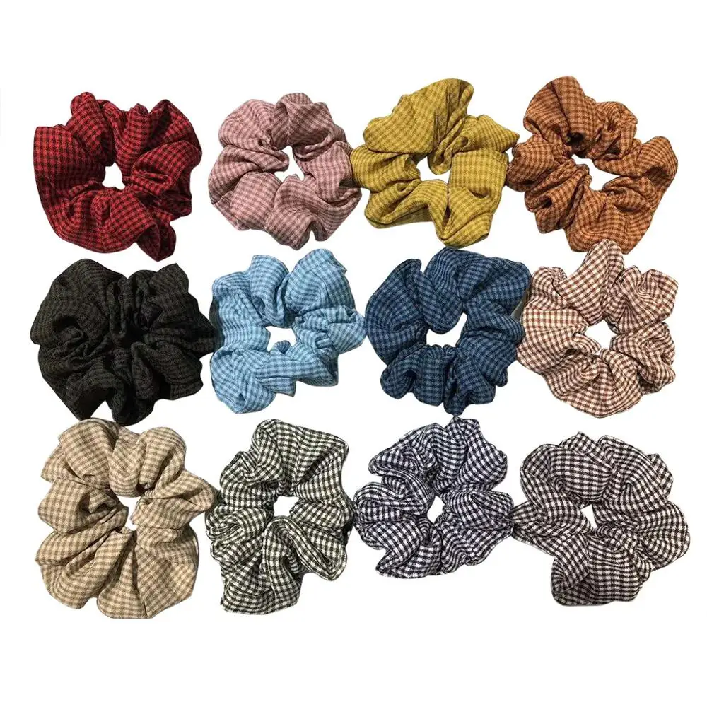 12 PCS 50,40 шт. бархатные резинки для волос для женщин и девушек эластичные резиновые ленты аксессуары резинка для женщин кольцо для волос Веревка конский хвост держатель# G1 - Цвет: 12 PCS