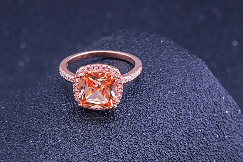Оптовая продажа ювелирных изделий 925 пробы Серебряное кольцо Halo для женщин морганит обручальные винтажные кольца хорошее ювелирное