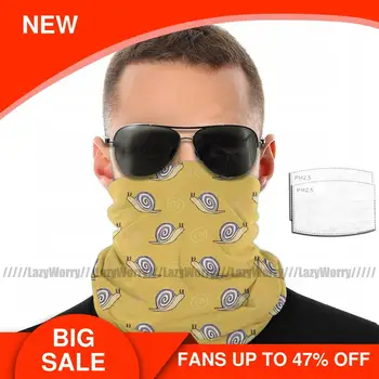 

Snail Mouth Face Mask Illustrated Snail And Swirls Pattern Facial Mask Adult with 2 Filters Cool Fashion Mask
