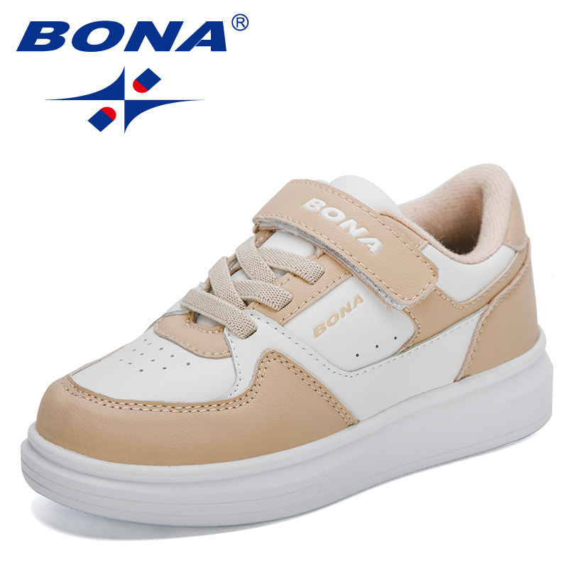 BONA 2022 New Designers Popular Sneakers Kids Platform Walking Shoes Children Fashion Casual Lightweight Breathable Footwear