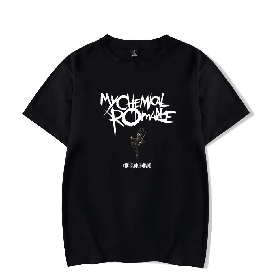 Мужская/женская футболка с круглым вырезом My Chemical roman стильные и модные