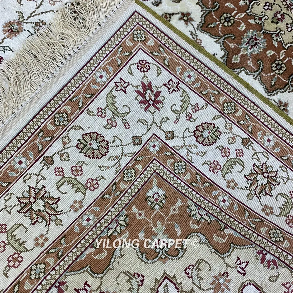YILONG 3'x5' античный персидский шелковый ковер Изысканный Элегантный Восточный ковер (HF216B)