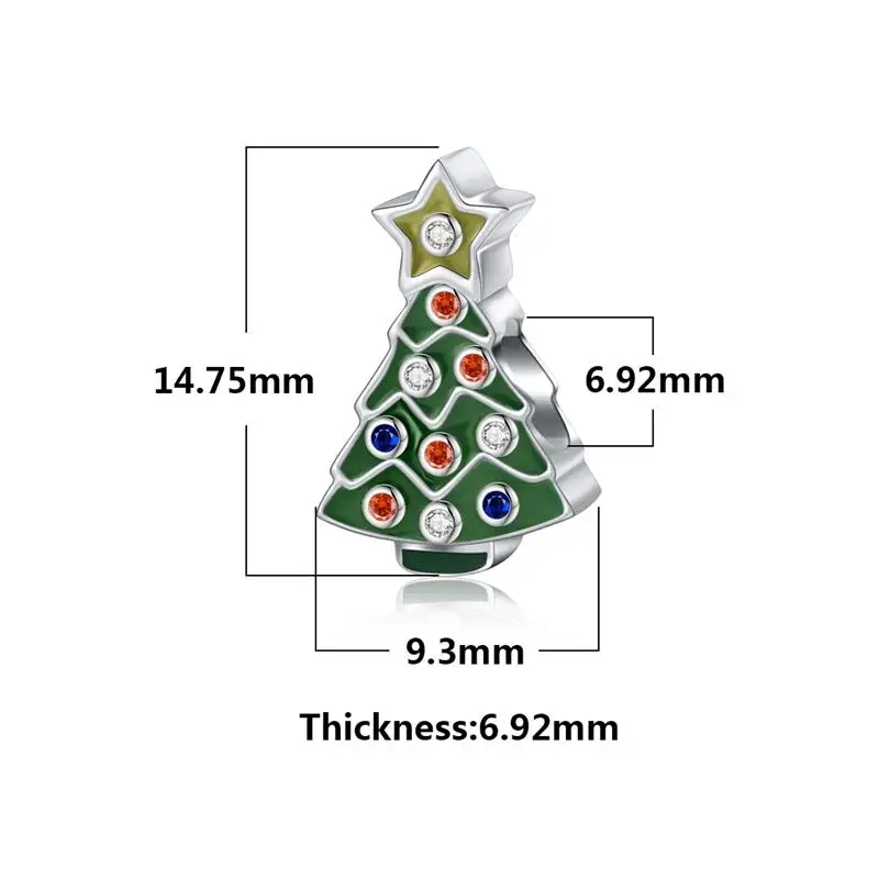 Jiayiqi 925 пробы серебряные рождественские амулеты для изготовления ювелирных изделий Санта Рождественская елка обувь олень Снеговик амулеты DIY браслет бусины - Цвет: Style 8