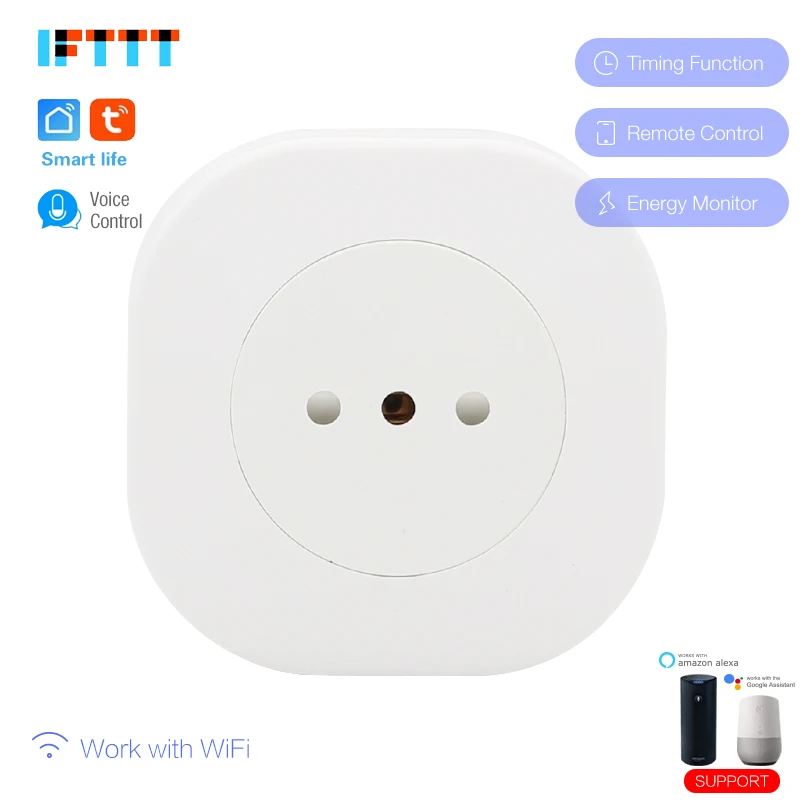 16A Италия Чили wifi Smart IT CL разъем питания монитор умная розетка Беспроводная розетка работает с Alexa Google home IFTTT TUYA APP