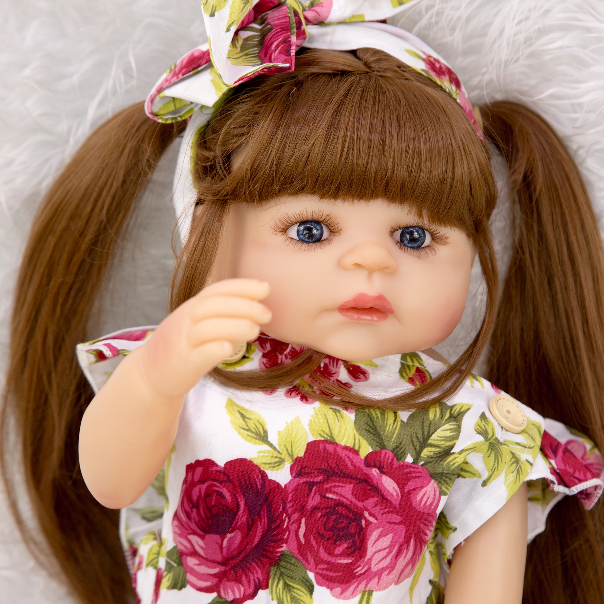 KEIUMI Новые DIY длинные волосы Reborn Baby куклы 22 дюйма водонепроницаемый полностью