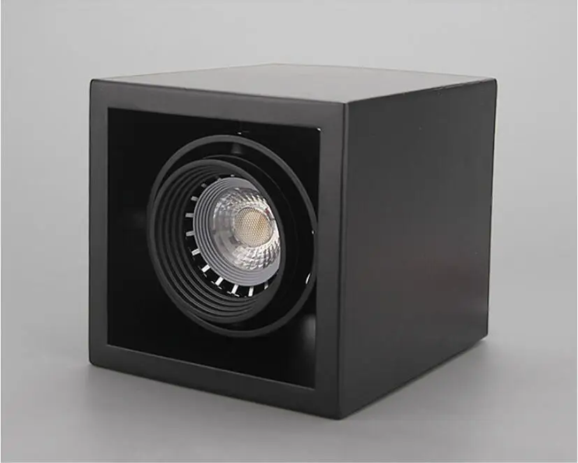 Black Body Dimmable Surface Mounted LED COB Downlight 5W/7W/10W/15W LED Lamp AC85V-265V Ceiling Spot Light with LED Driver White/Warm White - Испускаемый цвет: Black Body