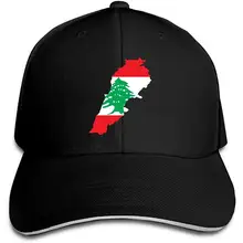 Мужская Женская Бейсболка на заказ с изображением флага и карты Ливана