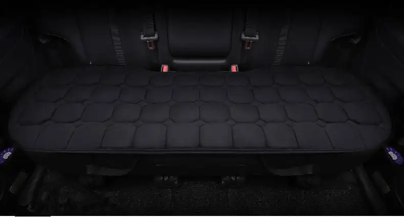 Black 1 Pcs Универсальный плюшевый чехол для сиденья автомобиля зимний теплый искусственный мех Авто Переднее заднее сиденье со спинкой Подушка аксессуары для интерьера защита - Название цвета: Black 1 Pcs