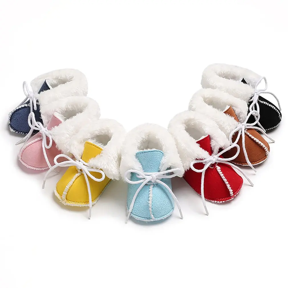 Winter baby soft bottom shoes pink -11cm